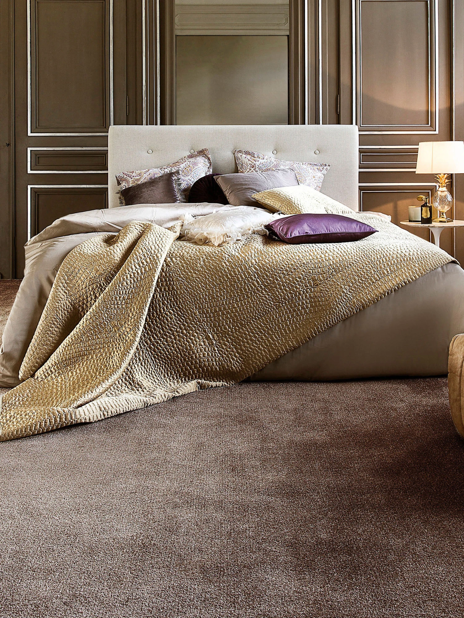 Velours-Teppichboden, Tabak 3 Velours-Teppichboden, Tabak