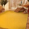 Baumwoll-Teppich, Sonnengelb 2 Baumwoll-Teppich, Sonnengelb -KayLa Verkaufsgeschäft Summerweave Handwebteppich gelb Sonnengelb 170x240 mil