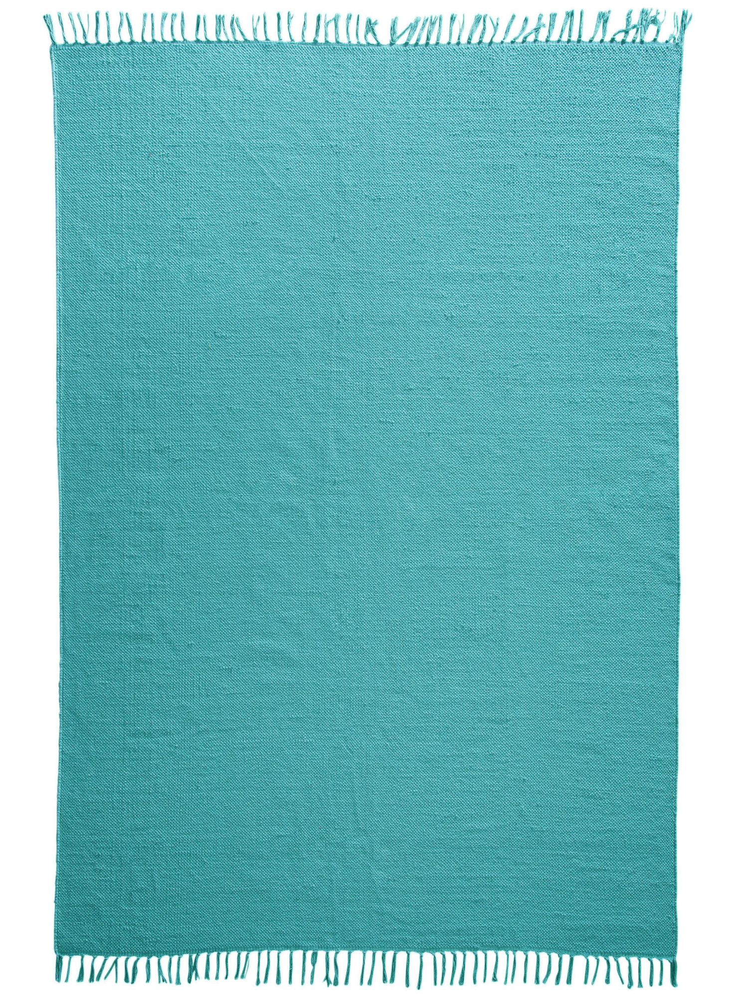 Flachgewebe-Teppich, Türkis 4 Flachgewebe-Teppich, Türkis – Bild 2