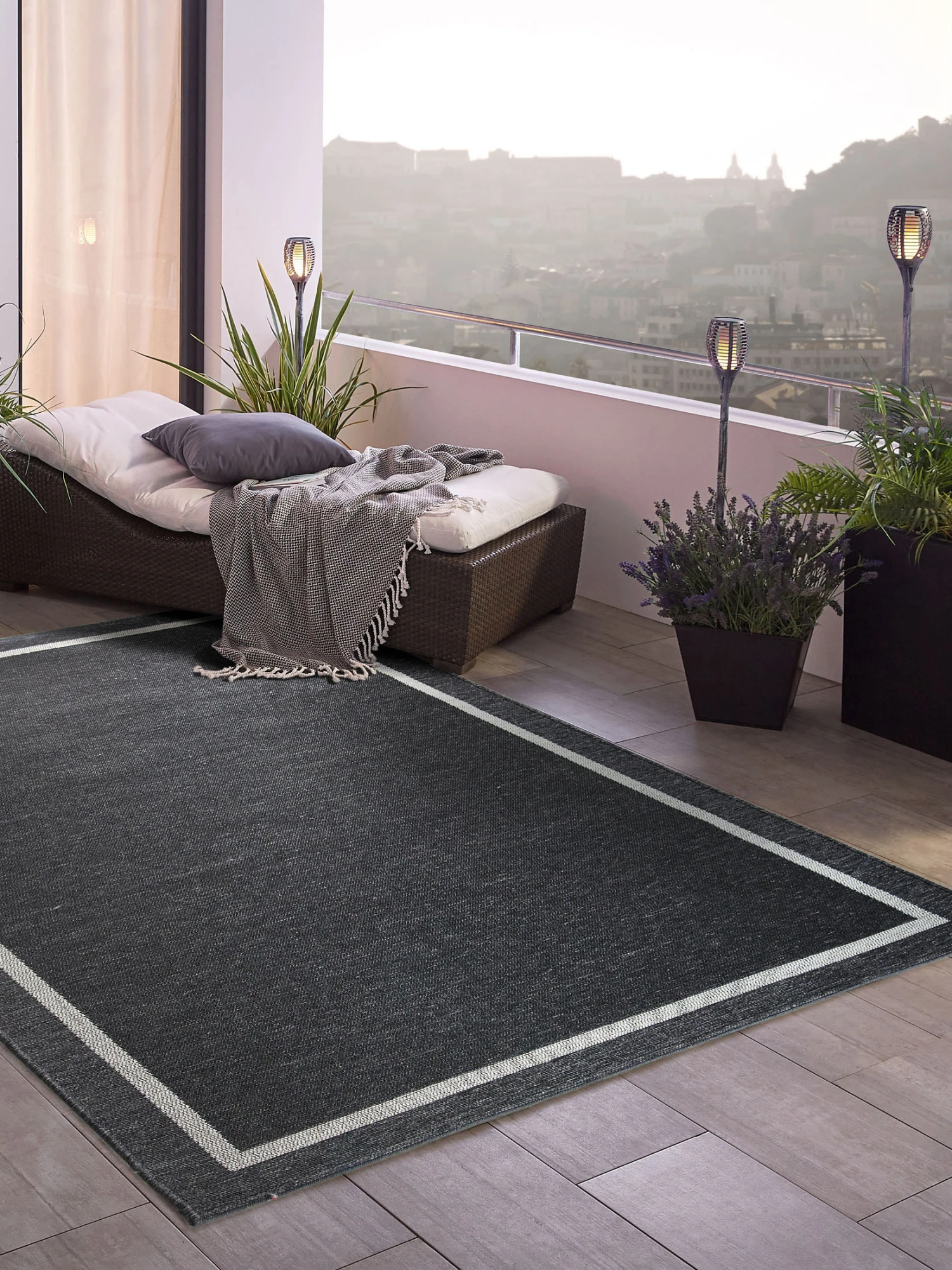 Outdoor-Teppich, Anthrazit 3 Outdoor-Teppich, Anthrazit