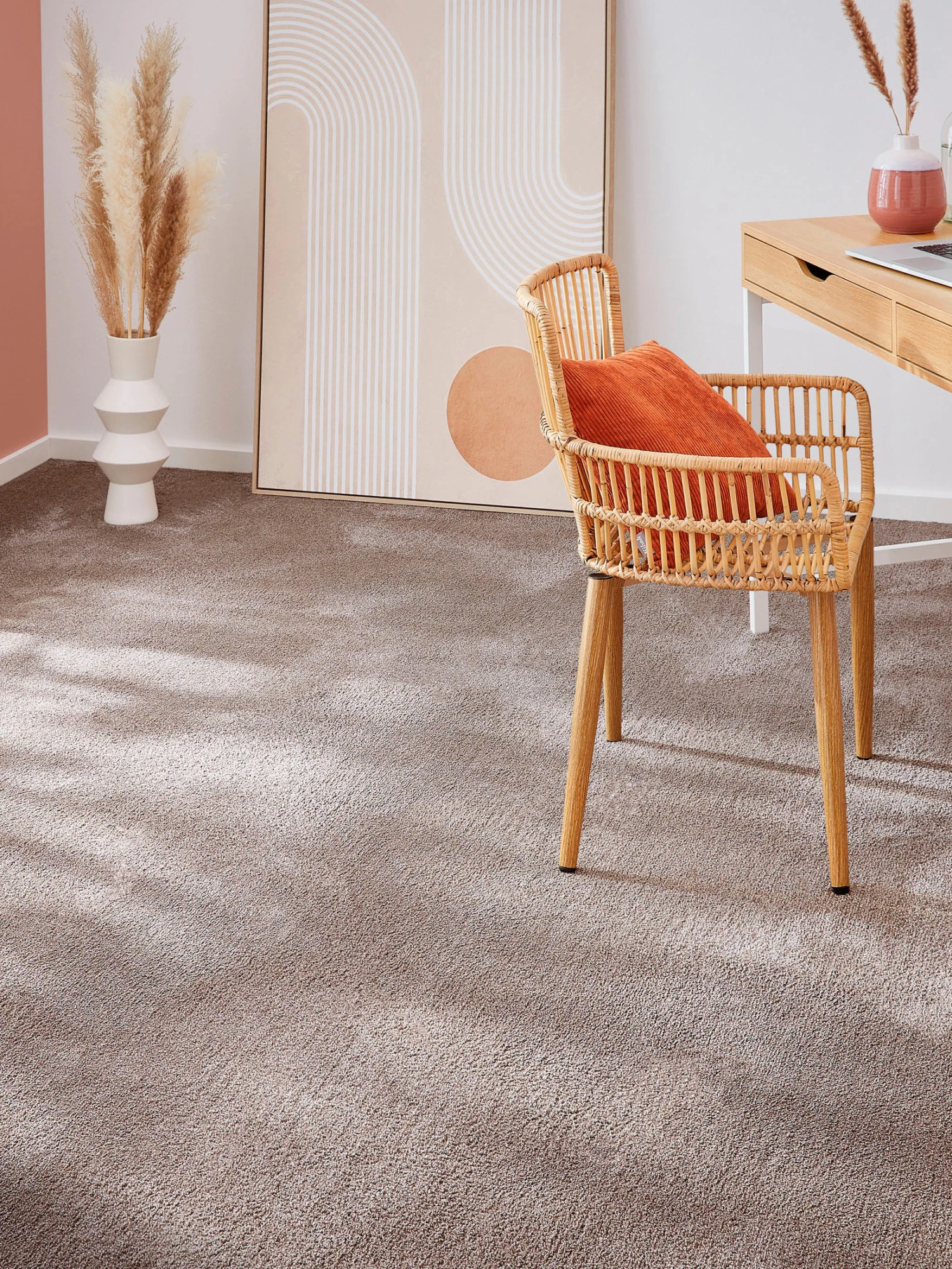 Velours-Teppichboden, Taupe 90 2 Velours-Teppichboden, Taupe 90