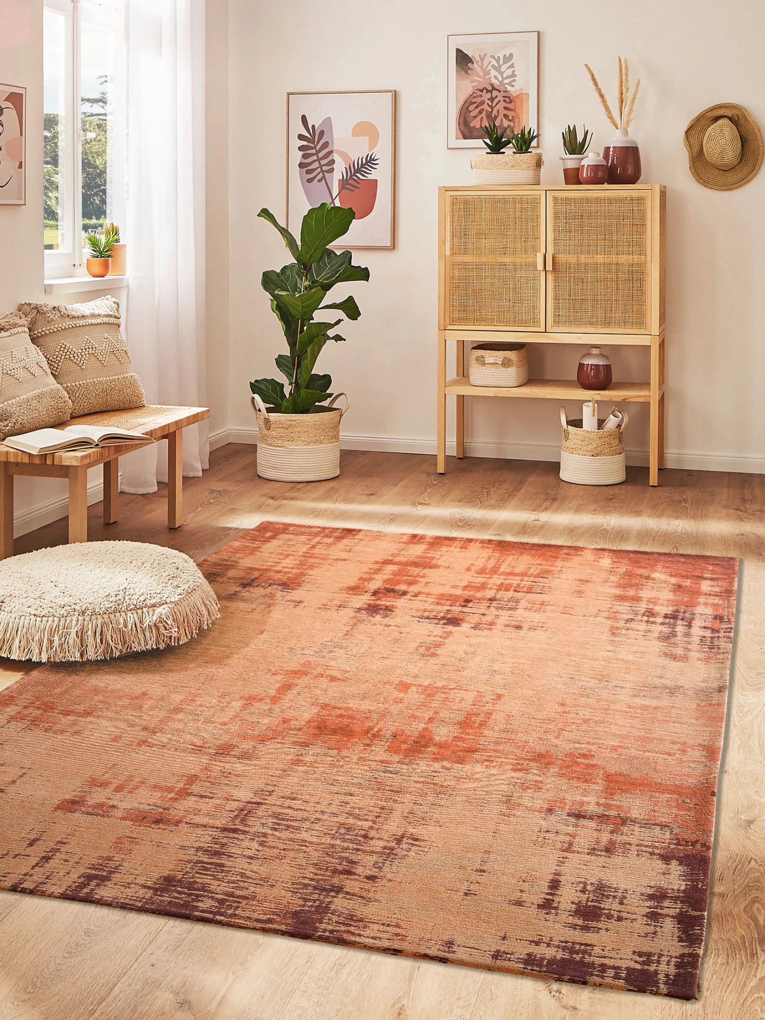 Vintage-Teppich, Apricot 3 Vintage-Teppich, Apricot