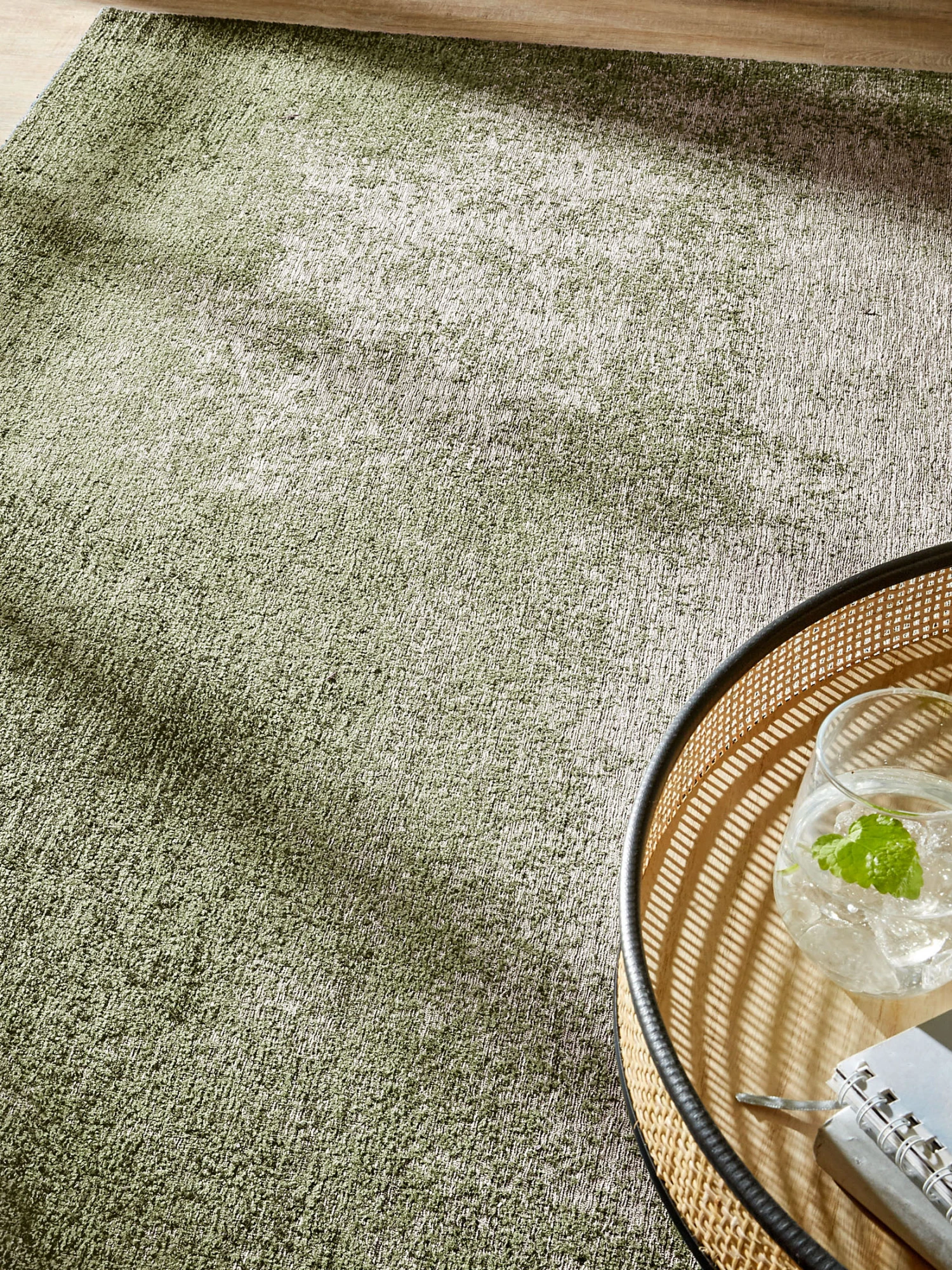 Vintage-Teppich, Olive 2 Vintage-Teppich, Olive