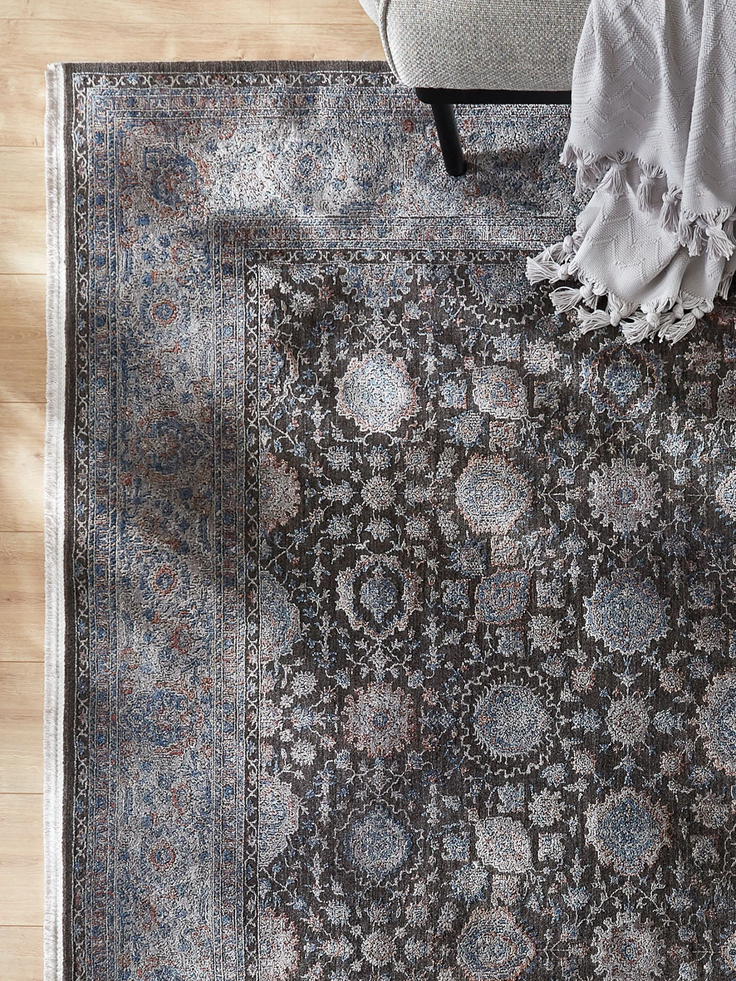 Vintage-Teppich, Silver-Blue 4 Vintage-Teppich, Silver-Blue – Bild 2