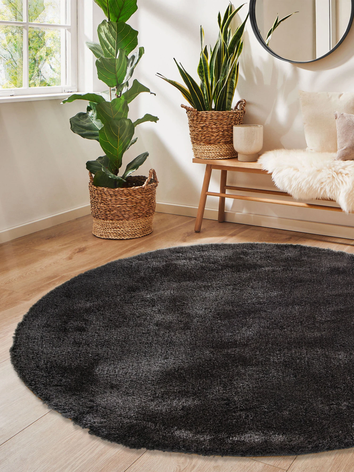 Hochflor-Teppich, Schiefer 3 Hochflor-Teppich, Schiefer