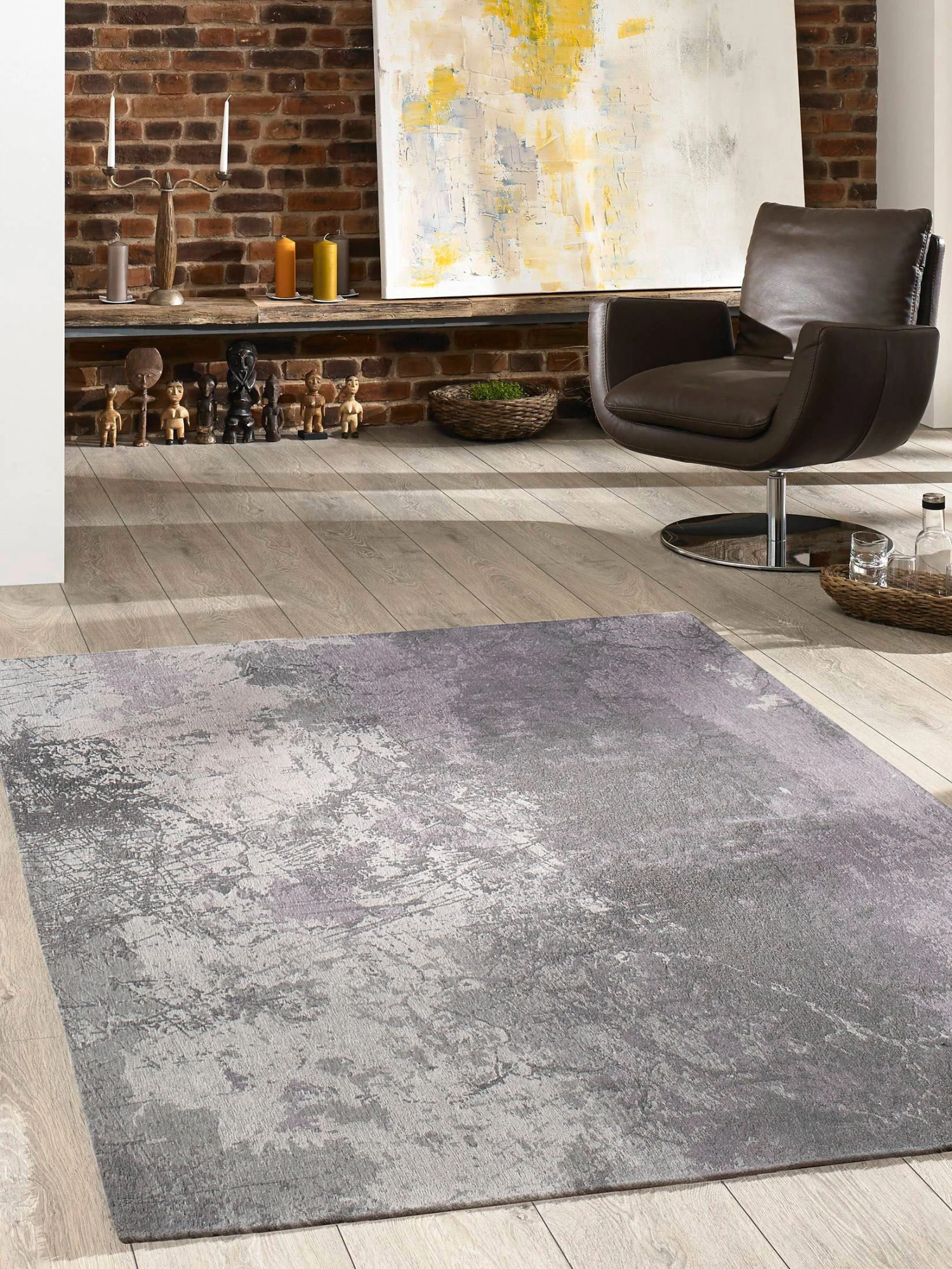 Vintage-Teppich, Mauve 3 Vintage-Teppich, Mauve