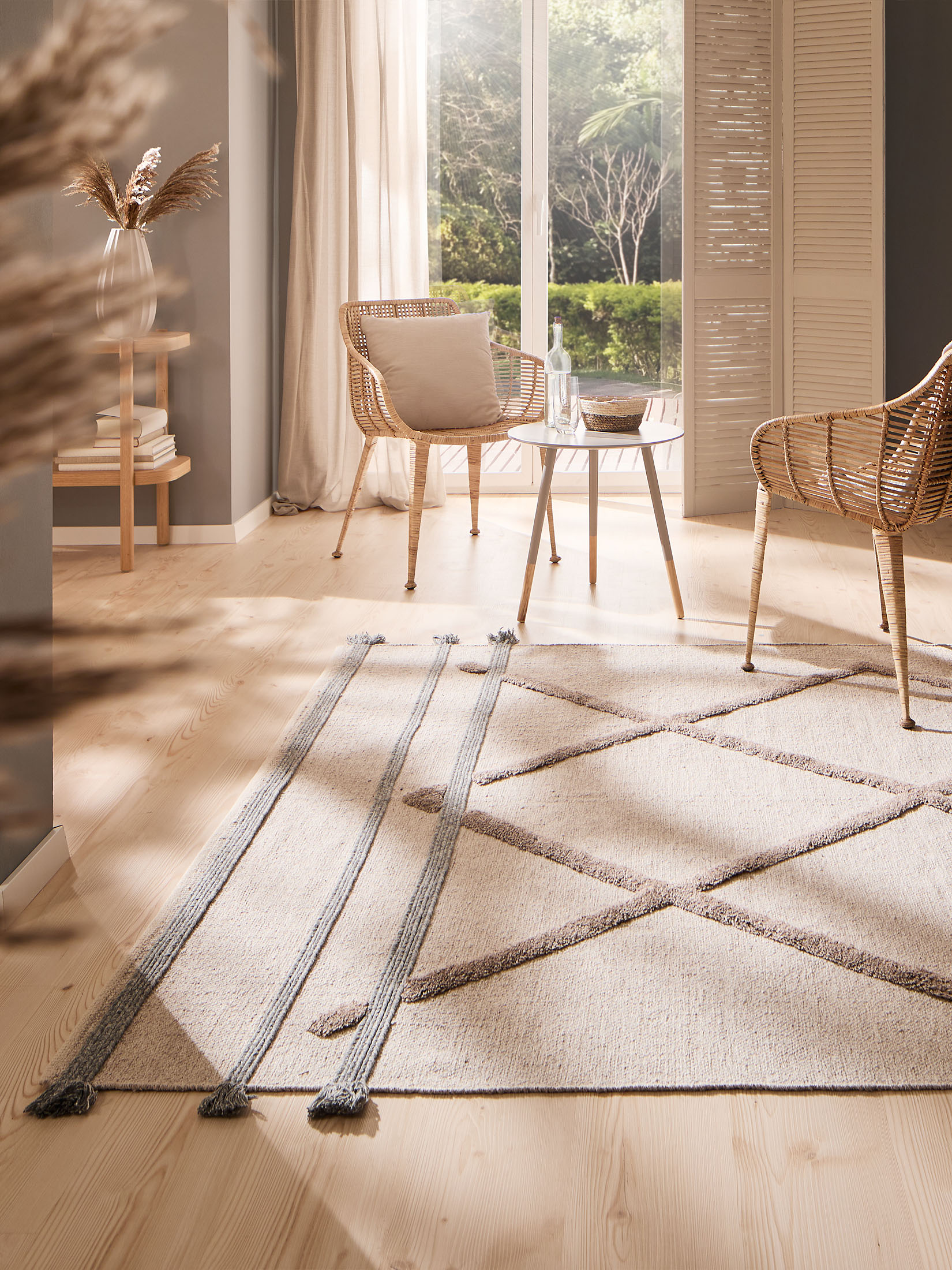 Titelseite 44 Titelseite -KayLa Verkaufsgeschäft Nyvalla FlachgewebeTeppich Creme Sand 170x240 mil